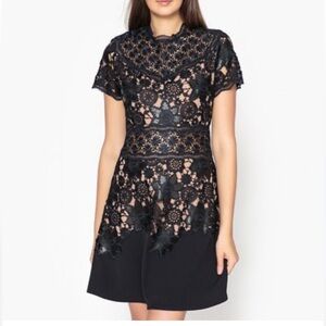 The Kooples Waxed Combo Floral Lace Dress
